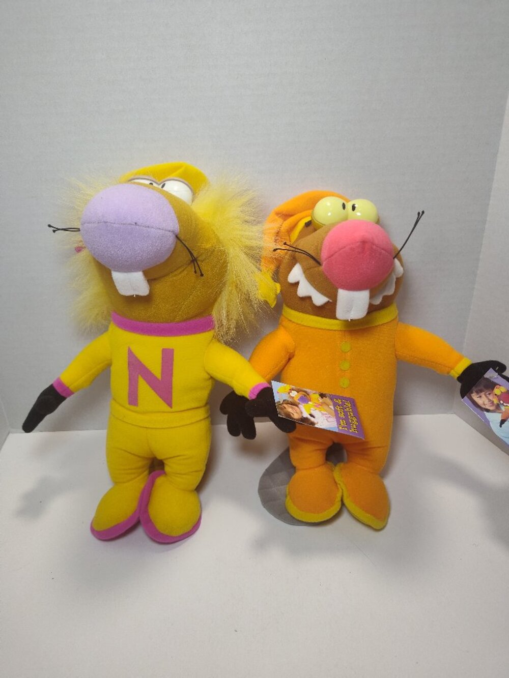 Vintage 1997 Angry Beavers Slumber Party Plush Set Norbert & Daggett